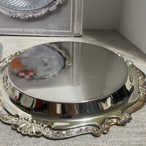 Centurion Collection Silver plated Relish With Four Part Glass Liner Vintage - Picture 5 of 9
